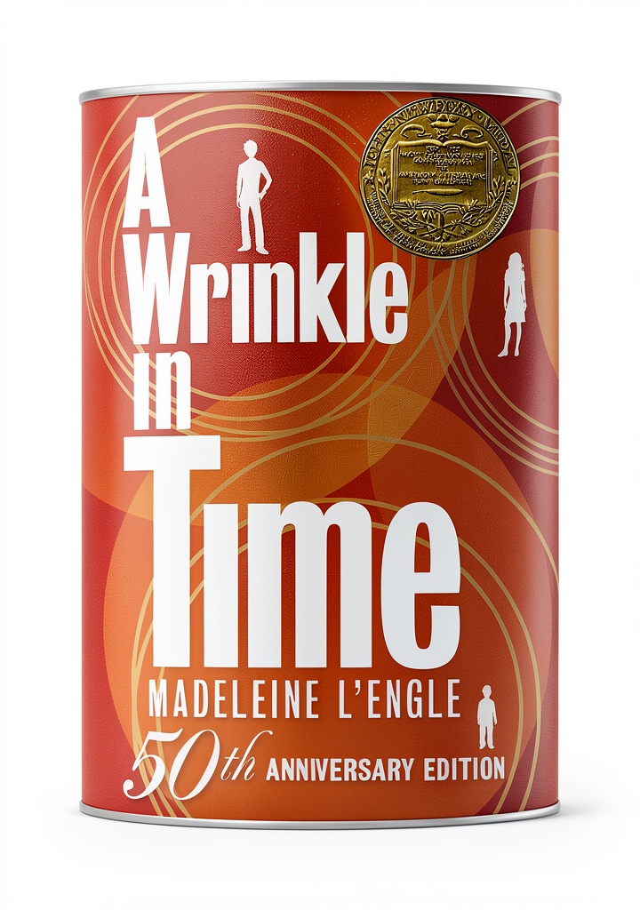 A child holding a Kindle device while reading A Wrinkle in Time Quintet by Farrar, Straus and Giroux on a cozy couch