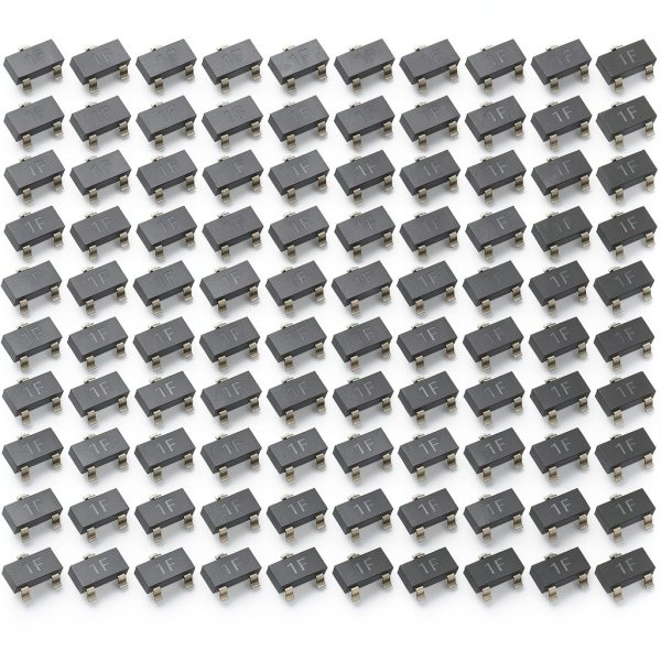 100pcs BC847B BC847 NPN General Purpose Small Signal Transistor, 45V 100mA, SOT-23-4