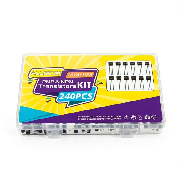 ALLECIN BJT Transistor Kit 24 Values NPN PNP Assortment Electronics-4