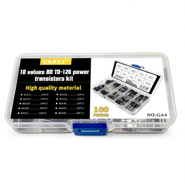 BD131 BD132 BD135 BD136 BD137 BD138 BD139 BD140 BD237 BD238 TO-126 Transistor Kits 10 Values*10pcs=100pcs Power Transistors for Circuit Design, Repair, Learning & Experiments-2