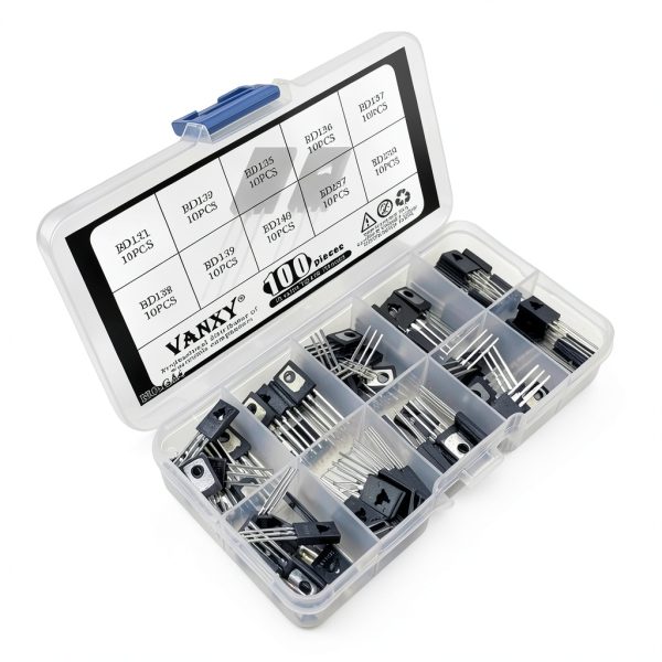 BD131 BD132 BD135 BD136 BD137 BD138 BD139 BD140 BD237 BD238 TO-126 Transistor Kits 10 Values*10pcs=100pcs Power Transistors for Circuit Design, Repair, Learning & Experiments-5