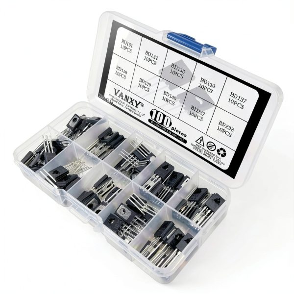 BD131 BD132 BD135 BD136 BD137 BD138 BD139 BD140 BD237 BD238 TO-126 Transistor Kits 10 Values*10pcs=100pcs Power Transistors for Circuit Design, Repair, Learning & Experiments-4