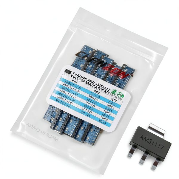 AMS1117 Chanzon 70pcs SOT223 LDO Regulator Kit 7 Volt Values-1