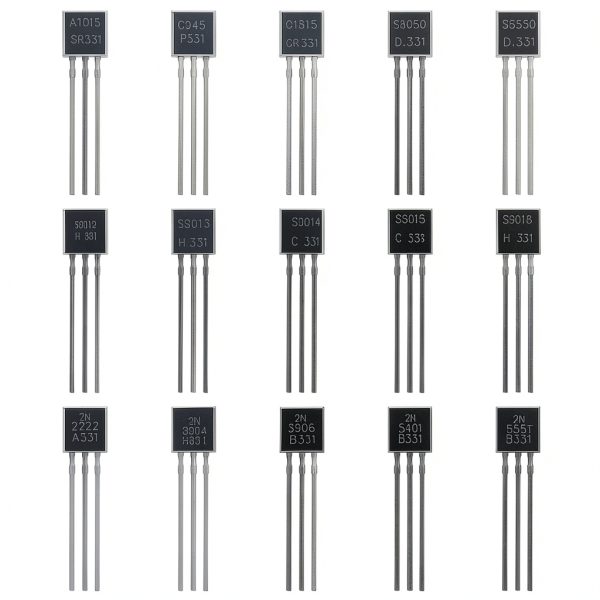 750pcs A1015 C945 C1815 S8050 S8550 S9012 S9013 S9014 S9015 S9018 2N2222 2N3904 2N3906 2N5401 2N5551 Transistor Type: PNP NPN-4