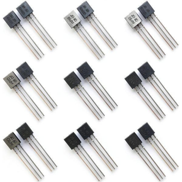 100pcs (50pcs 2SA970+50pcs 2SC2240) A970 C2240 PNP NPN Low Noise Audio Amplifier Silicon Transistor 120V,TO-92.-0