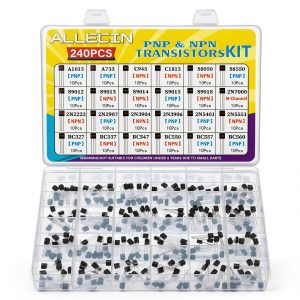 ALLECIN BJT Transistor Kit 24 Values NPN PNP Assortment Electronics-0