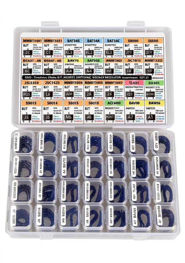 SMD SOT-23 Electronic Components Assortment by zebulon 28 Types 1400-2