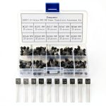 Eowpower 250pcs 10 Value NPN PNP Power Transistor Kit BC Series-0