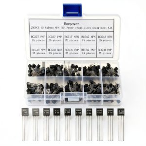 Eowpower 250pcs 10 Value NPN PNP Power Transistor Kit BC Series-0