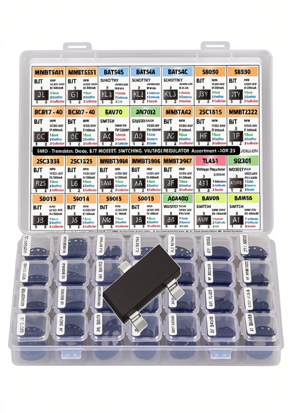 SMD SOT-23 Electronic Components Assortment by zebulon 28 Types 1400-0